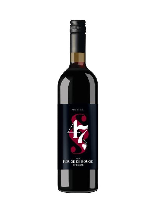 Mein-Weinhandel § 47 Rouge de Rouge alkoholfreier Rotwein mit Aromen von dunklen Beeren und dezenter Würze, trocken.