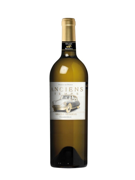 Mein-Weinhandel Anciens Temps Grande Réserve Chardonnay 2024 Weißwein aus Frankreich mit Melone, Birne und Vanillearomen.