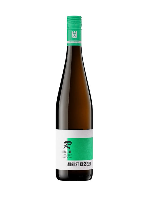 Mein-Weinhandel August Kesseler R Riesling Kabinett 2025 Weißwein mit grünem Verschluss in der Weinflasche