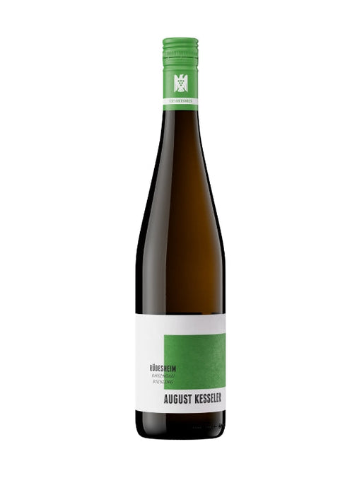 Mein-Weinhandel August Kesseler RÜDESHEIM Riesling 2024 Weißwein in einer eleganten Flasche mit grünem Schraubverschluss