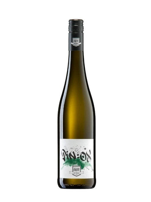 Bergdolt Reif & Nett PIN:OX 2024 Weißwein, hellgelb mit grünlichen Reflexen, Birne, Apfel, Zitrone, mineralisch, trocken.
