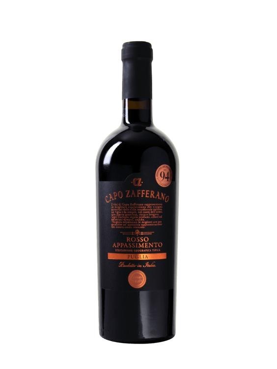 Mein-Weinhandel Capo Zafferano Rosso Appassimento 2021 Rotwein mit Aromen von Cassis, Pflaume und Kakao.