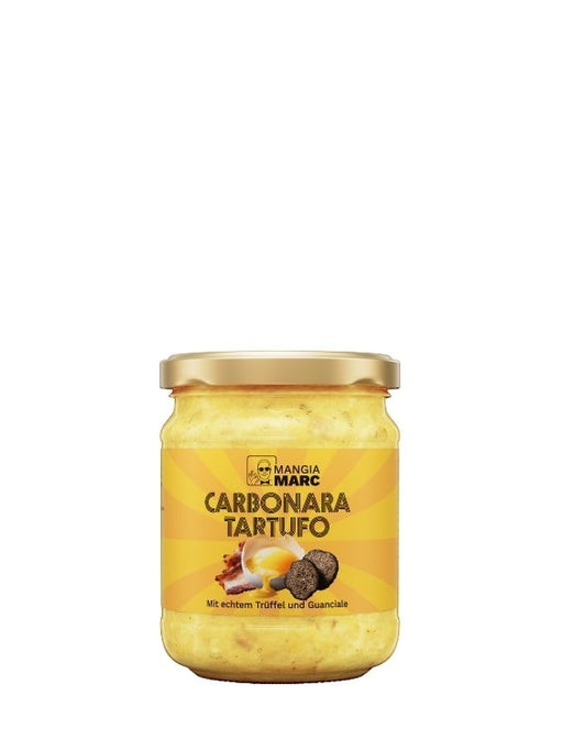 Mein-Weinhandel MANGIAMARC Carbonara Tartufo Sauce im Glas mit Trüffel und Guanciale, 180g