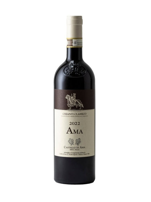 Castello di Ama AMA Chianti Classico DOCG 2022 Rotwein aus Sangiovese und Merlot, rubinrot, mit Aromen von Kirsche und Gewürzen.