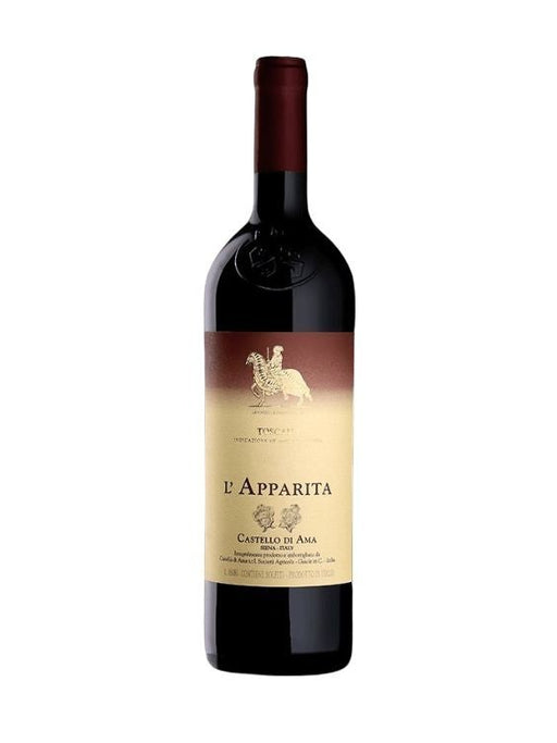 Castello di Ama L'Apparita 2018 Rotwein aus der Toskana, Merlot, dunkle Kirschen, Waldbeeren, Veilchen, Gewürze