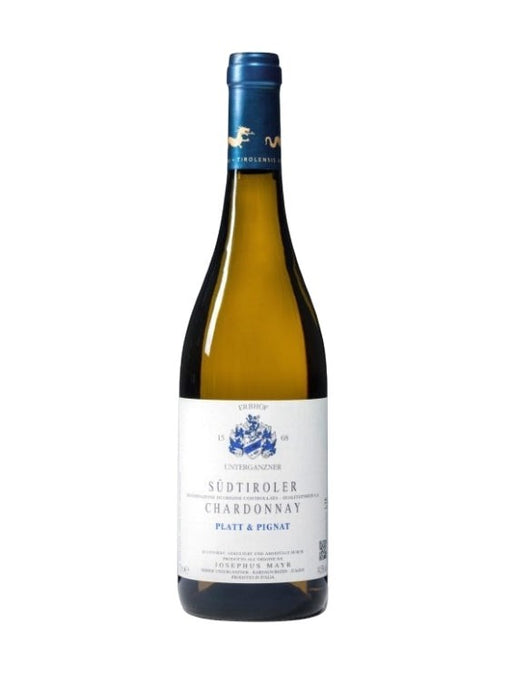 Mein-Weinhandel: Flasche "Platt & Pignat" Chardonnay 2024 von Erbhof Unterganzner, Josephus Mayr. Weißwein mit hellem Strohgelb und grünen Reflexen.