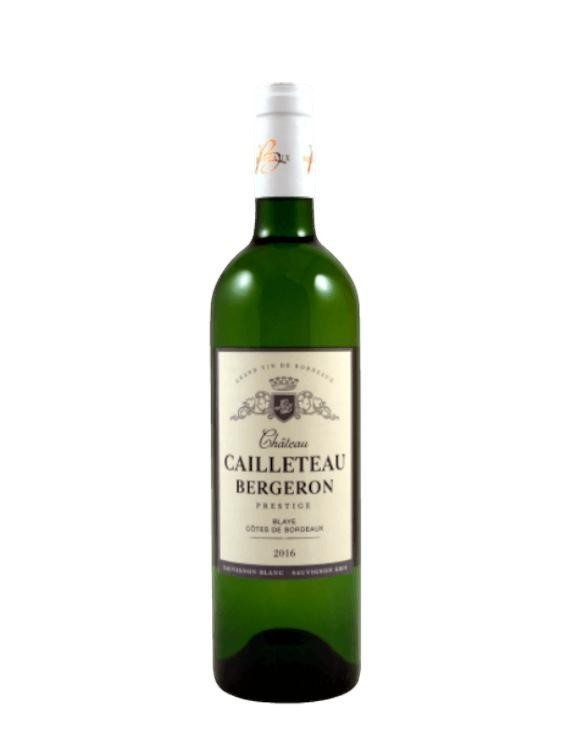 Mein-Weinhandel Château Cailleteau Bergeron Prestige Blanc 2021 Weißwein aus Bordeaux, 80% Sauvignon Blanc, 20% Sauvignon Gris, im Eichenfass vergoren.