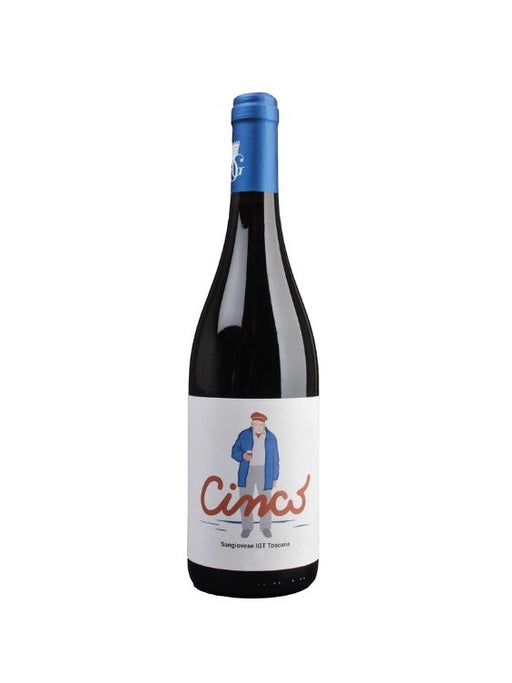 Mein-Weinhandel CINCO Sangiovese 2024 Rotwein aus der Toskana mit Erdbeer- und Kirschduft, ideal zu Pasta und Pizza.