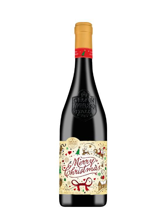 Mein-Weinhandel Gran Appasso Rosso Appassite Rotwein in der festlichen Merry Christmas 2023 Sonderedition
