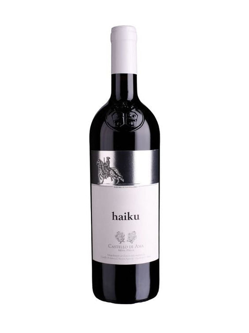 Mein-Weinhandel Castello di Ama HAIKU 2018 Rotwein, tief rubinrot mit Aromen von schwarzen Kirschen und Schokolade.
