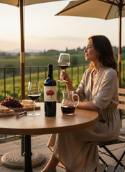 Mein-Weinhandel Inama Carminium 2019 Rotwein mit Aromen von dunklen Früchten und Kräutern, ausgebaut in Barrique-Fässern.