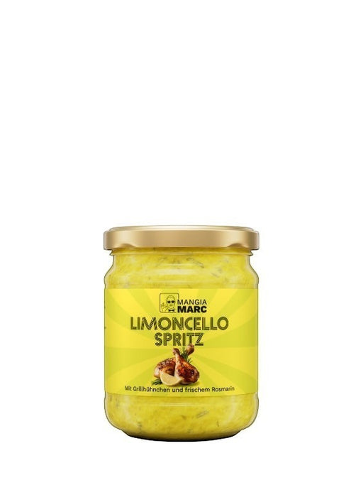 Mein-Weinhandel Limoncello Spritz Soße im Glas mit Hühnchen und Rosmarin, 180g