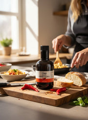 Mein-Weinhandel MANGIAMARC Olio Peperoncino 250ml, aromatisiertes Olivenöl mit Chili, ideal für Pasta und Pizza.