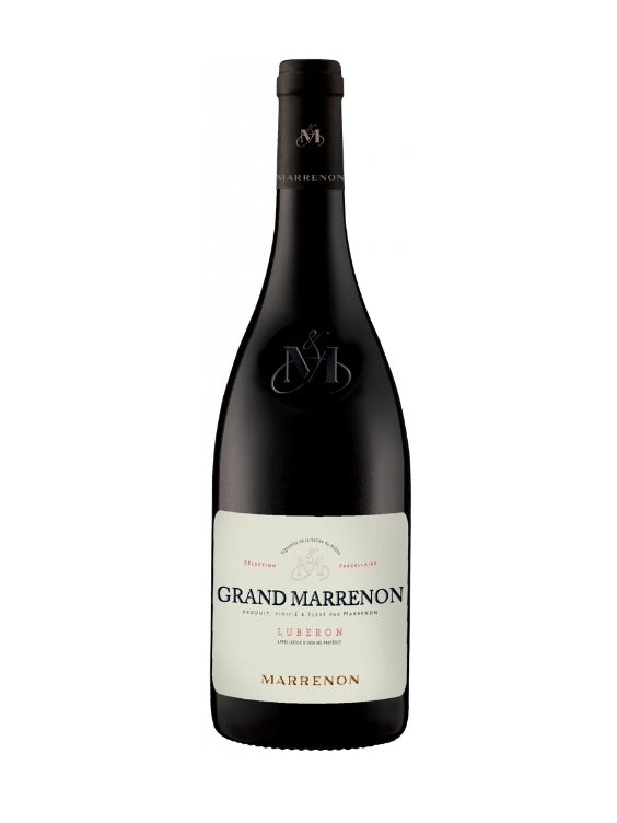 Mein-Weinhandel Marrenon Grand Marrenon Rouge 2023 Rotweinflasche aus dem Luberon mit elegantem Etikett