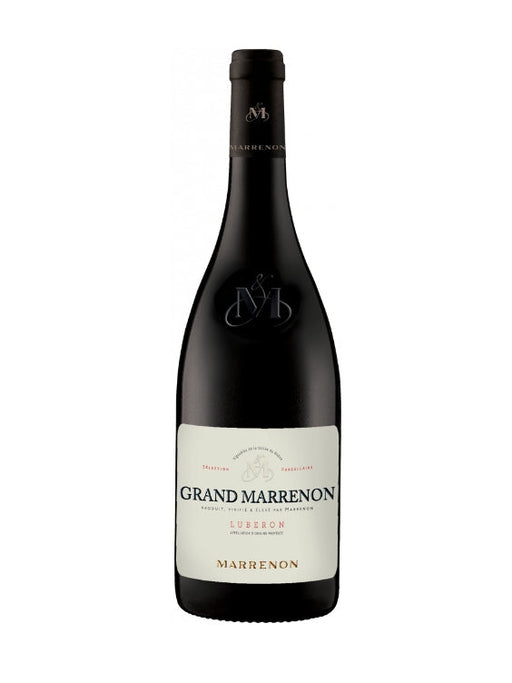 Mein-Weinhandel Marrenon Grand Marrenon Rouge 2023 Rotweinflasche aus dem Luberon mit elegantem Etikett