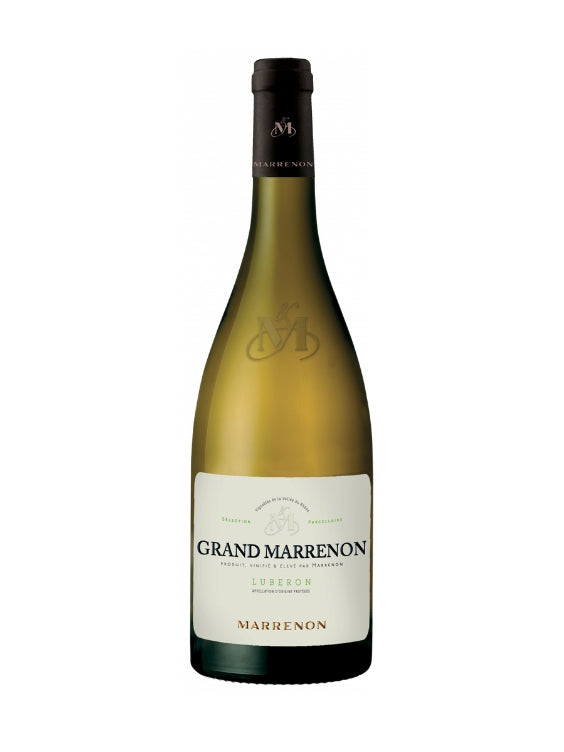 Mein-Weinhandel Marrenon Grand Marrenon Blanc 2024 Weißweinflasche aus dem Luberon mit elegantem Etikett