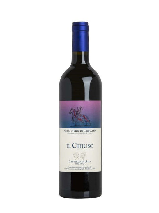 Mein-Weinhandel Castello di Ama Il Chiuso 2019 Pinot Nero Rotwein mit Aromen von Erdbeeren und Kirschen.