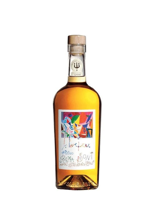 Mein-Weinhandel Pisoni Grappa Trentina Barricata Riccardo Schweizer 0,5l, bernsteinfarbener Grappa mit Vanille- und Nussaromen, 3 Jahre im Barrique gereift.