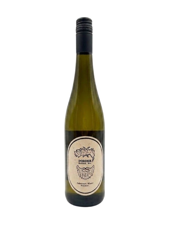 Mein-Weinhandel Porder Cabernet Blanc 2025 alkoholfreier Weißwein in einer eleganten Flasche mit hellem Etikett