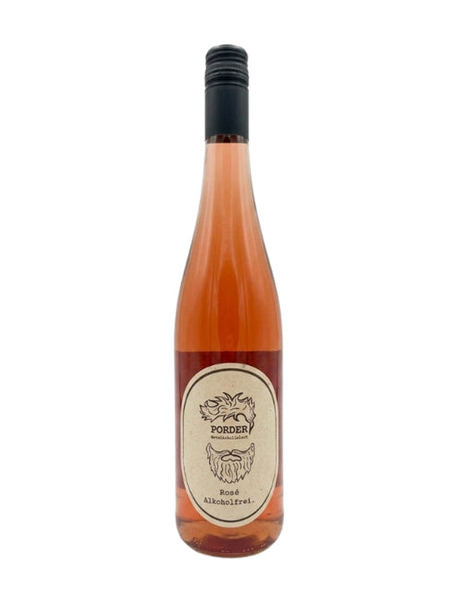 Mein-Weinhandel Porder Rosé 2025, ein fruchtiger alkoholfreier Wein aus Rheinhessen mit modernem Etikettendesign.