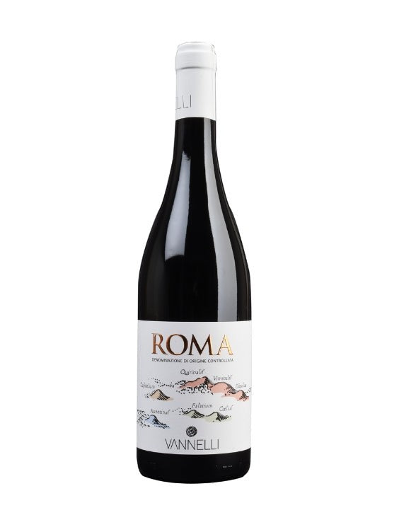 Mein-Weinhandel Vini Vannelli ROMA Rosso D.O.C. 2024 Rotwein mit Rubinrot, Brombeer- und Kirschnoten. Italienischer Wein.