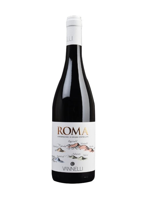 Mein-Weinhandel Vini Vannelli ROMA Rosso D.O.C. 2024 Rotwein mit Rubinrot, Brombeer- und Kirschnoten. Italienischer Wein.