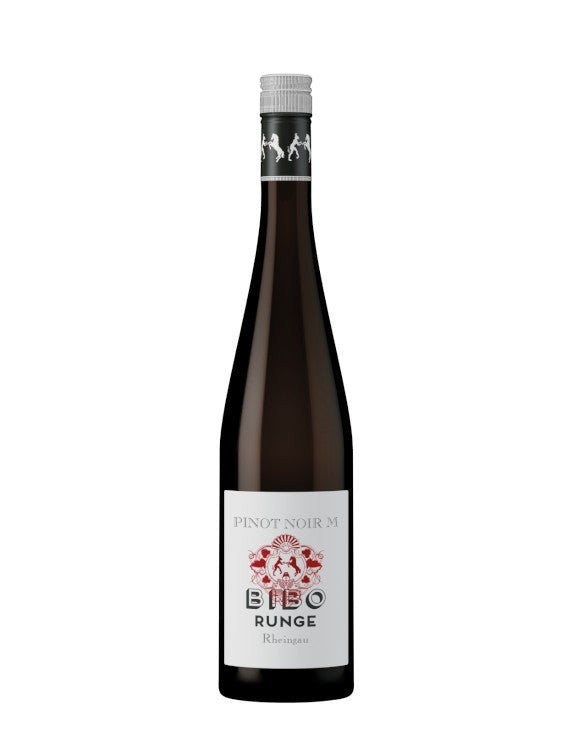 Mein-Weinhandel Bibo Runge Spätburgunder M 2021 Rotwein mit intensiver Farbe, Aromen von Kirschen und Erdbeeren.