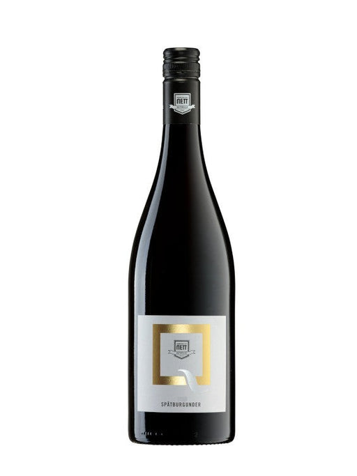 Mein-Weinhandel REBARRIQUE Spätburgunder 2019 Rotwein in dunkler Glasflasche mit weiß-goldenem Etikett, rauchig-würzig, dunkle Frucht.